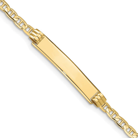 Quality Gold 10k Anchor Link ID Bracelet Gold