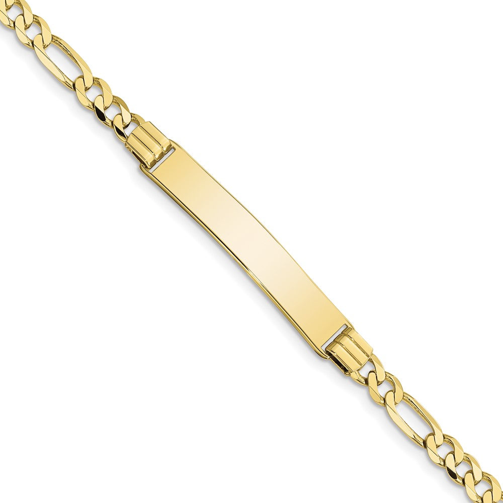 Quality Gold 10k Figaro Link ID Bracelet Gold