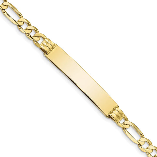 Quality Gold 10k Figaro Link ID Bracelet Gold