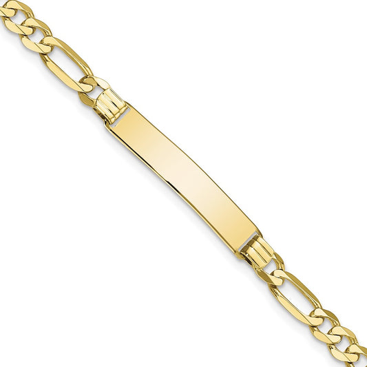 Quality Gold 10k Figaro Link ID Bracelet Gold