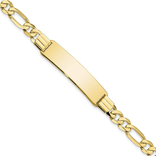 Quality Gold 10k Figaro Link ID Bracelet Gold