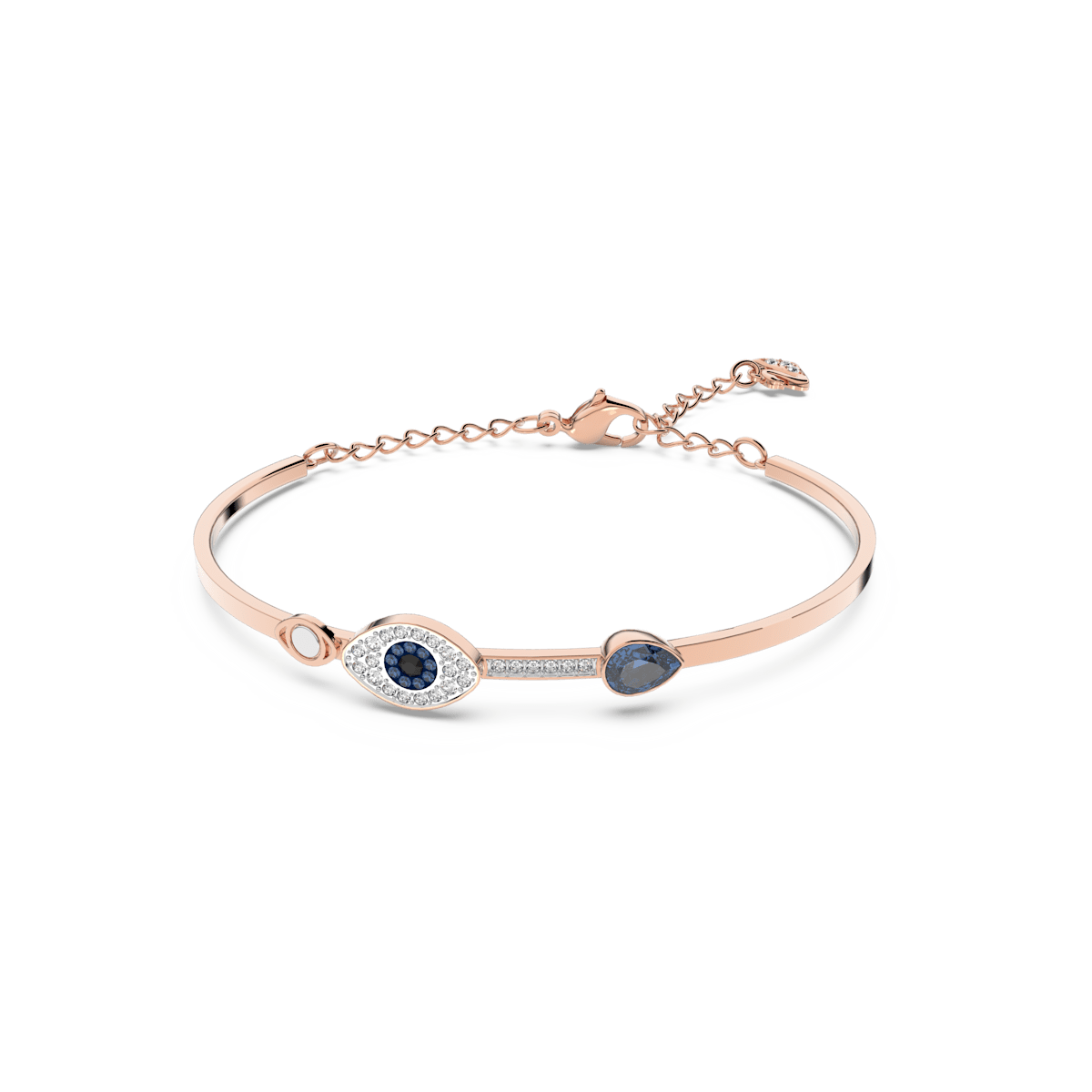 Swarovski Symbolic bangle, Evil eye, Blue, Mixed metal finish