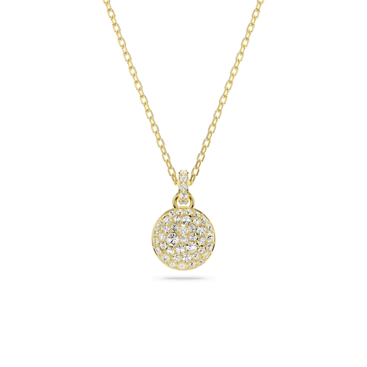Meteora pendant, White, Gold-tone plated
