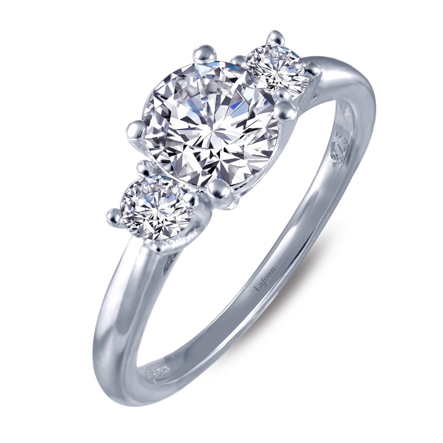 Lafonn Three-Stone Engagement Ring 3 Stone Count 6R019CLP06