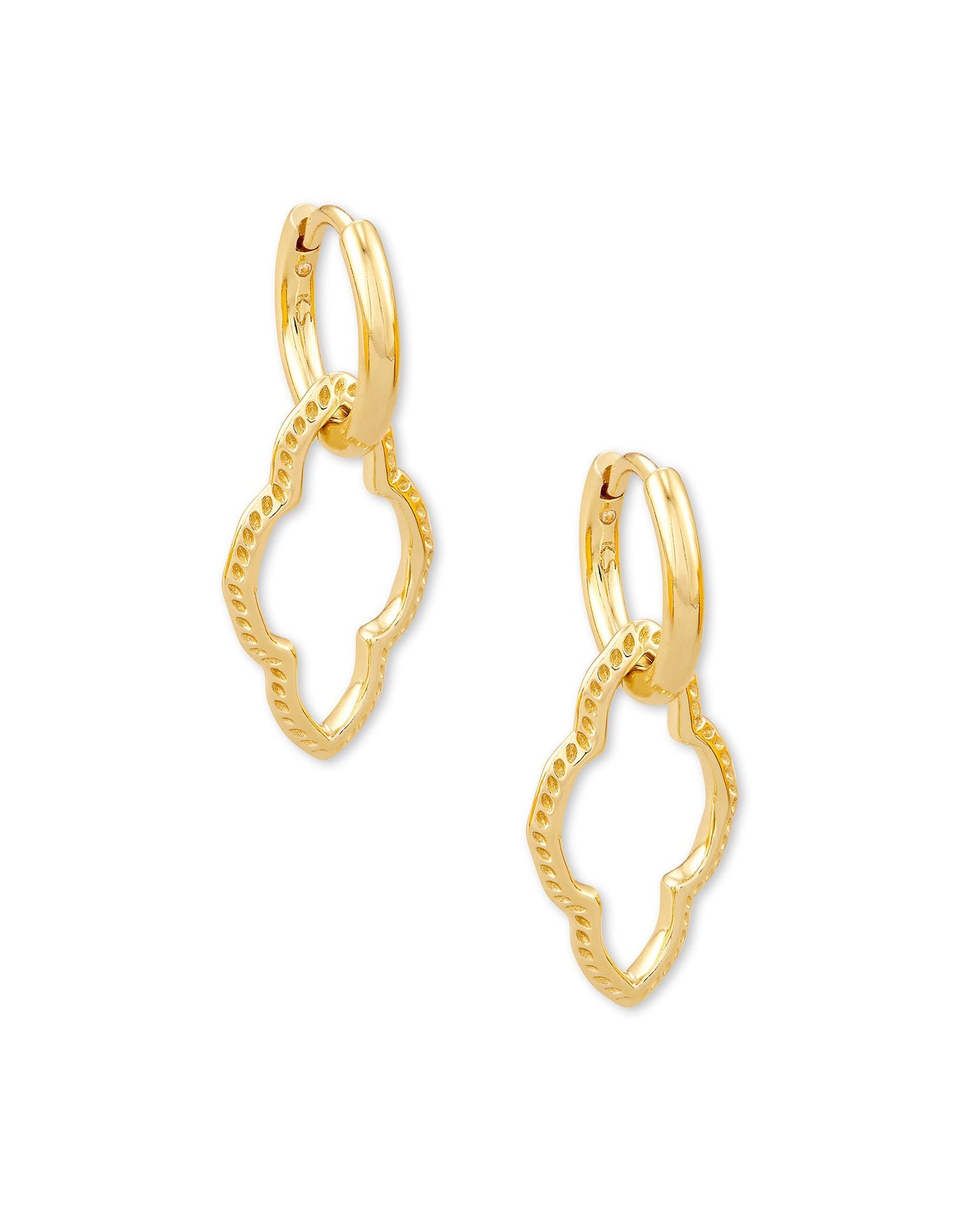 Kendra Scott ABBIE HUGGIE EARRINGS 4217719471 E1714RHD 0.57' OUTSIDE DIAMETER, 0.88'L X 0.48'W GOLD METAL