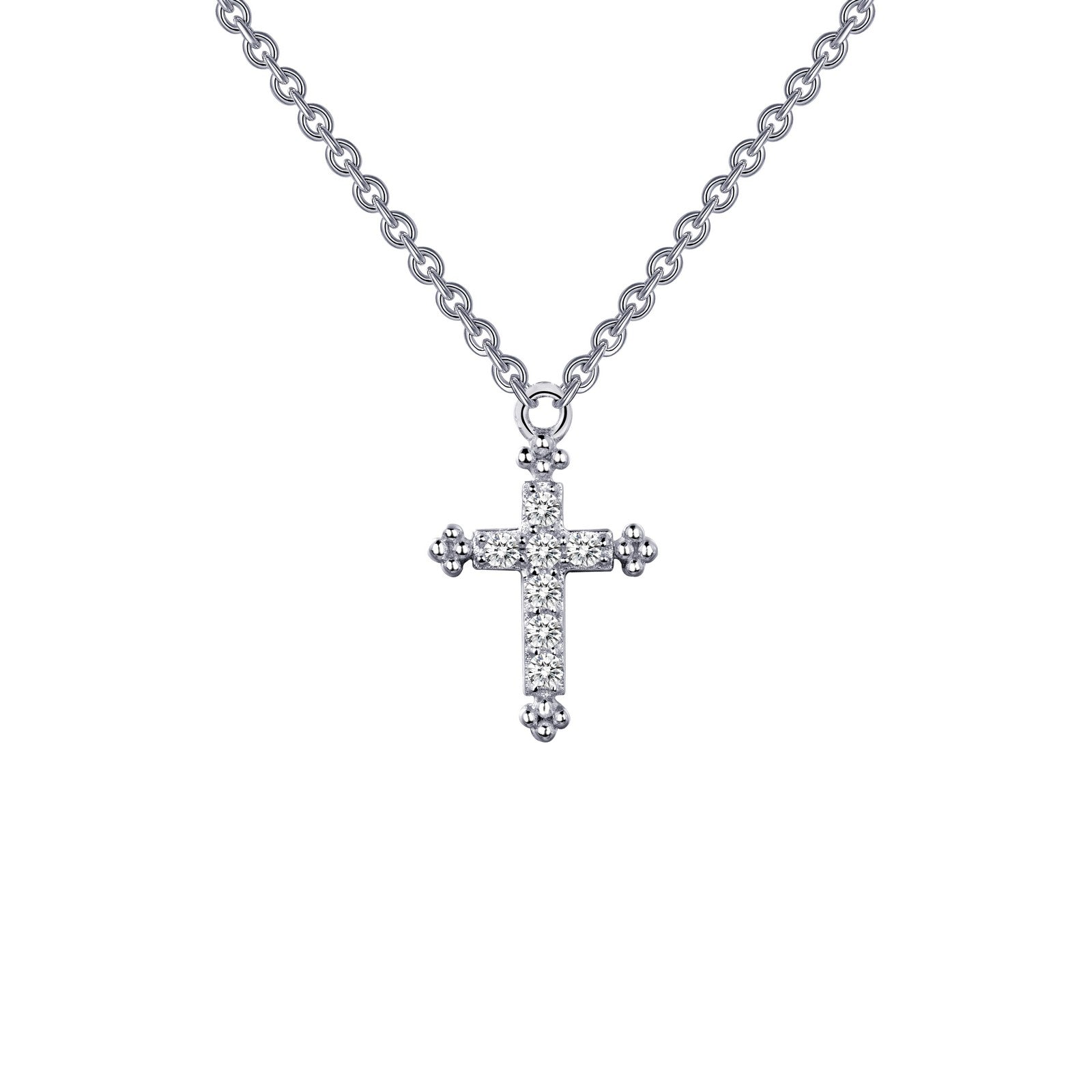Lafonn 0.07 CTW Cross Necklace 7 Stone Count 9N023CLP18