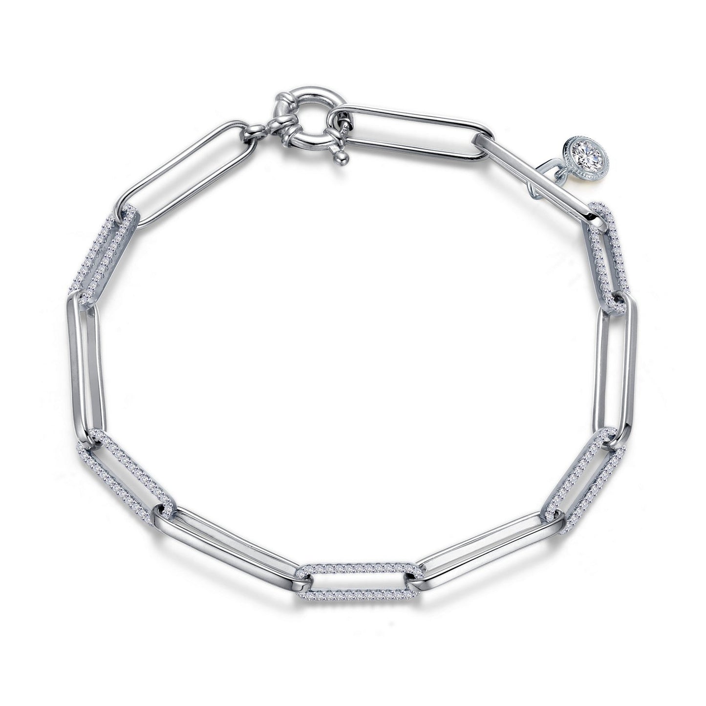 Lafonn Paperclip Bracelet 141 Stone Count B0168CLP75