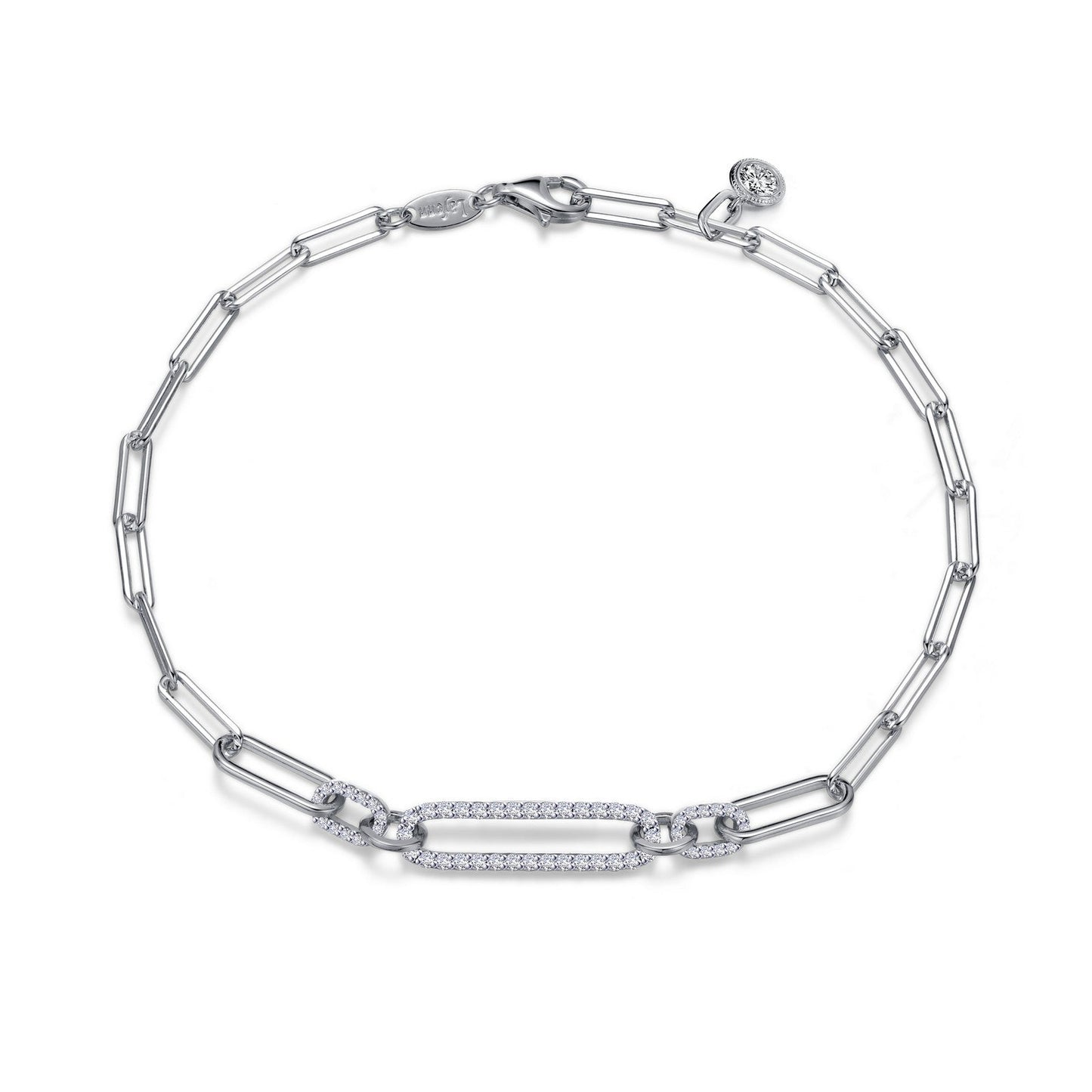 Lafonn Paperclip Bracelet 61 Stone Count B0169CLP75