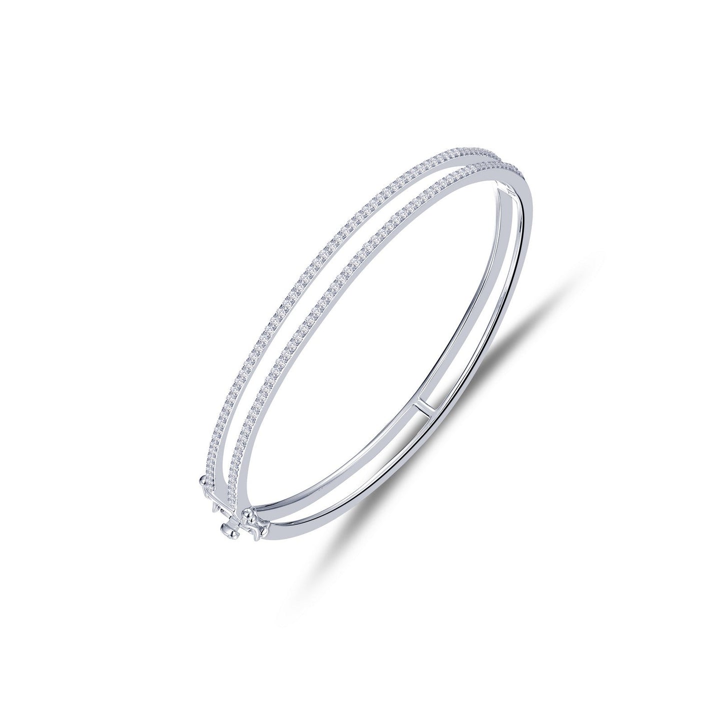Lafonn Classic Hinged Bangle 122 Stone Count B0170CLP72