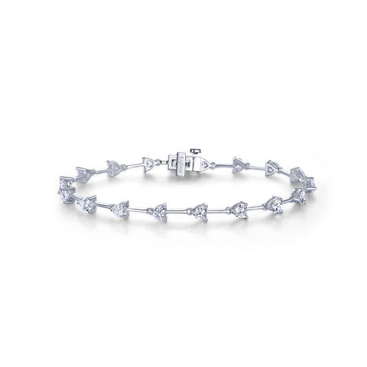 Lafonn Heart Station Bracelet 18 Stone Count B0171CLP72