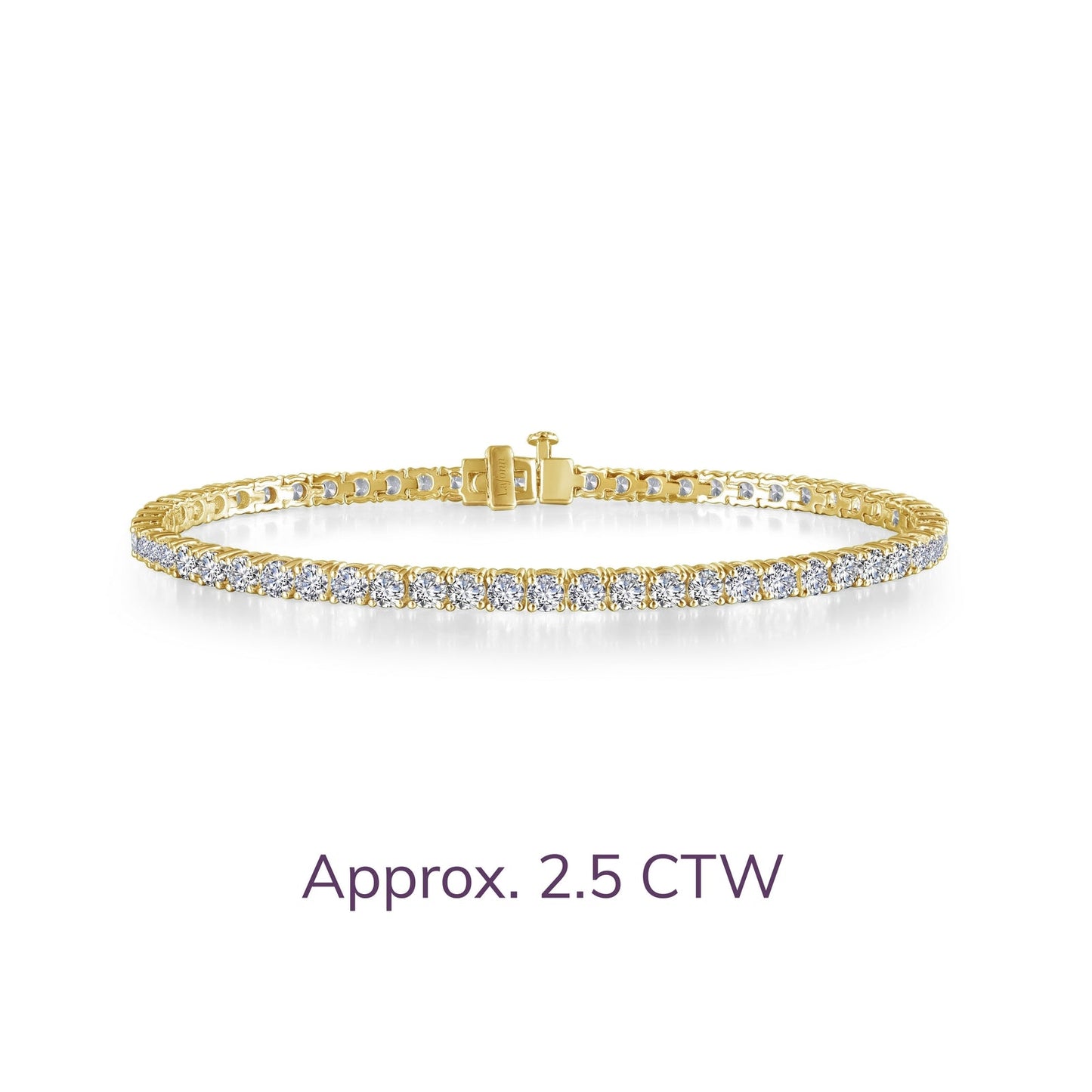 Lafonn Classic Tennis Bracelet 74 Stone Count B3001CLG70