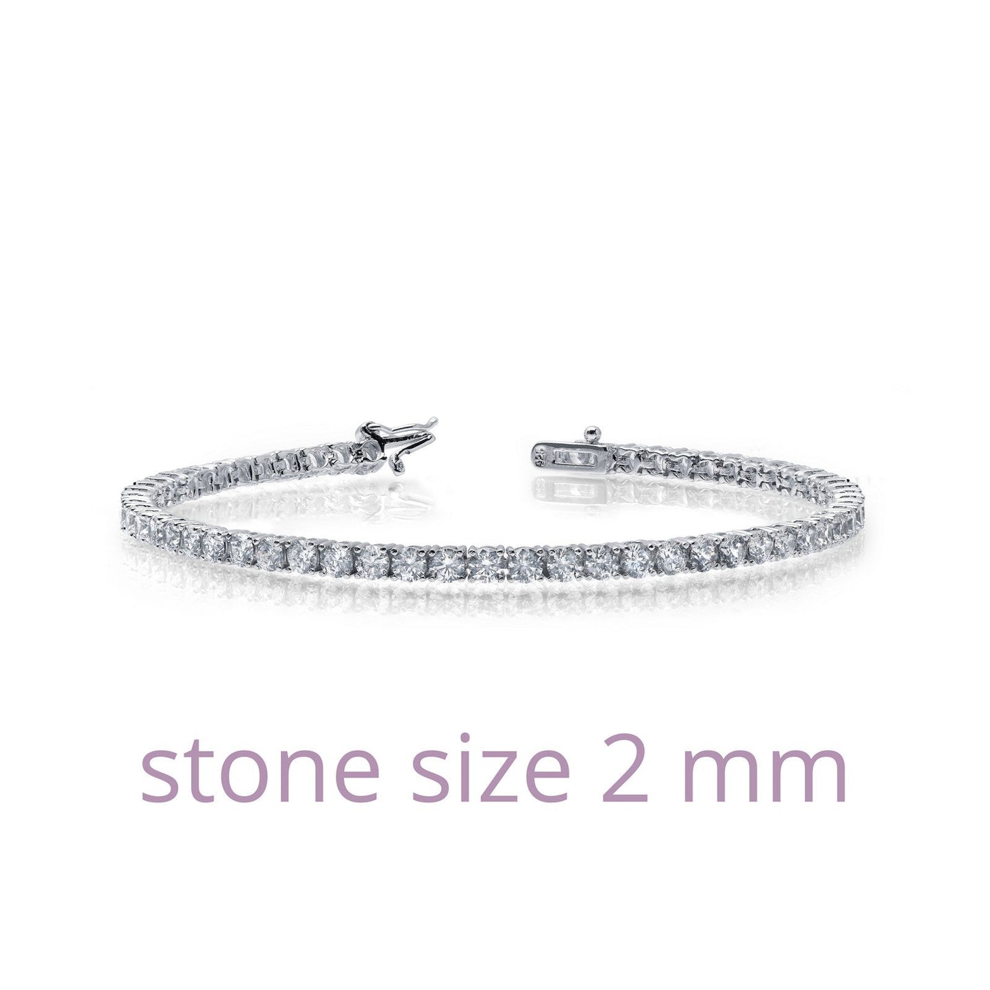 Lafonn Classic Tennis Bracelet 77 Stone Count B3001CLP72