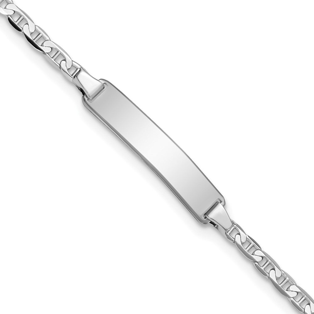 Quality Gold 14k WG Anchor Link ID Bracelet Gold