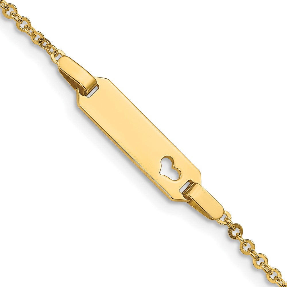 Quality Gold 14K Children's Heart ID Bracelet Gold