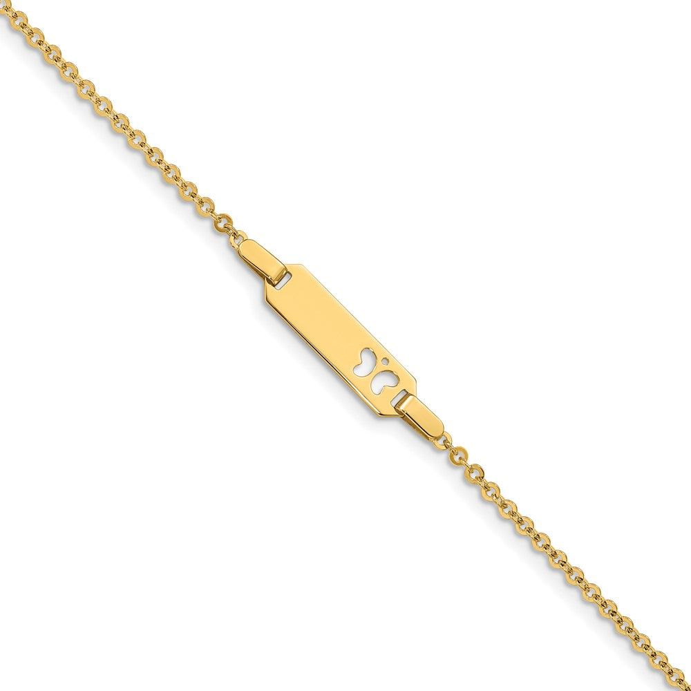 Quality Gold 14K Children's Butterfly ID Bracelet Gold