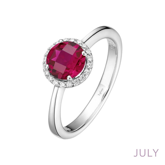 Lafonn July Birthstone Ring 21 Stone Count BR001RBP09