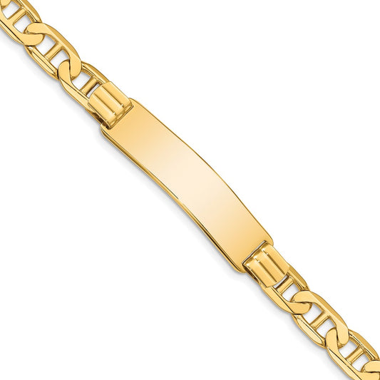 Quality Gold 14k Anchor Link ID Bracelet Gold