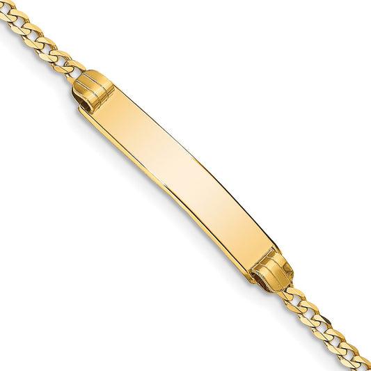 Quality Gold 14k Curb Link ID Bracelet Gold