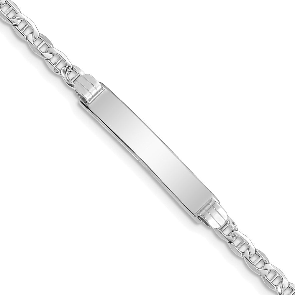 Quality Gold 14k WG Semi-Solid Anchor Link ID Bracelet Gold