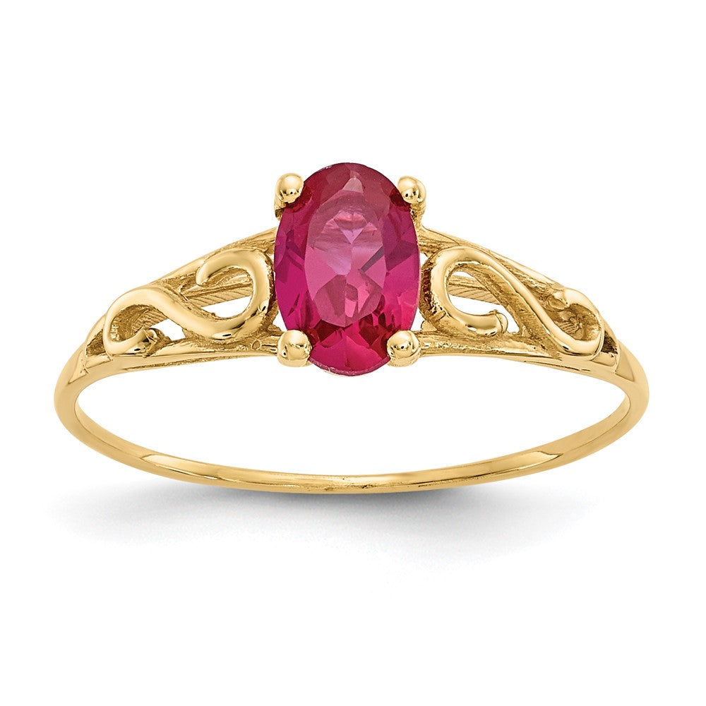 Quality Gold 14k Madi K Synthetic Ruby Ring Gold
