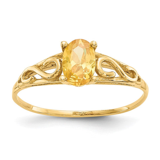Quality Gold 14k Madi K Synthetic Citrine Ring Gold