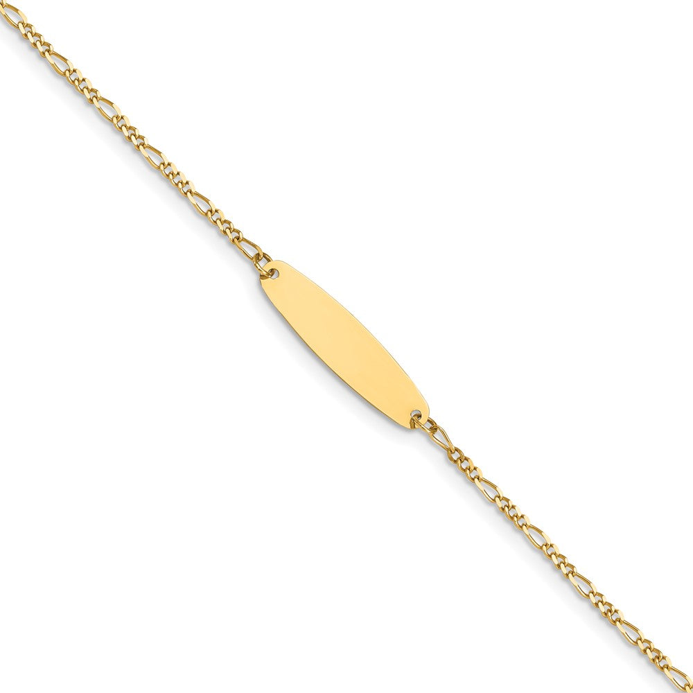 Quality Gold 14k Madi K Figaro Baby Oval ID Bracelet Gold