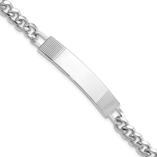 Quality Gold Kelly Waters Rhodium-plated Medium Polished ID Bracelet