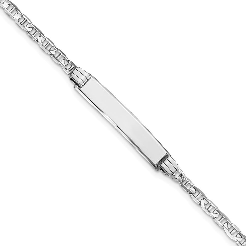Quality Gold 14K WG Anchor Link ID Bracelet Gold