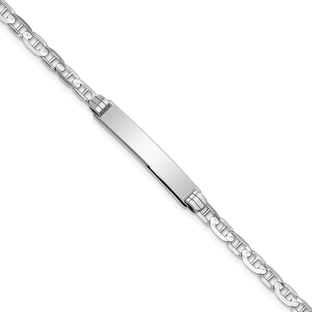 Quality Gold 14K WG Anchor Link ID Bracelet Gold