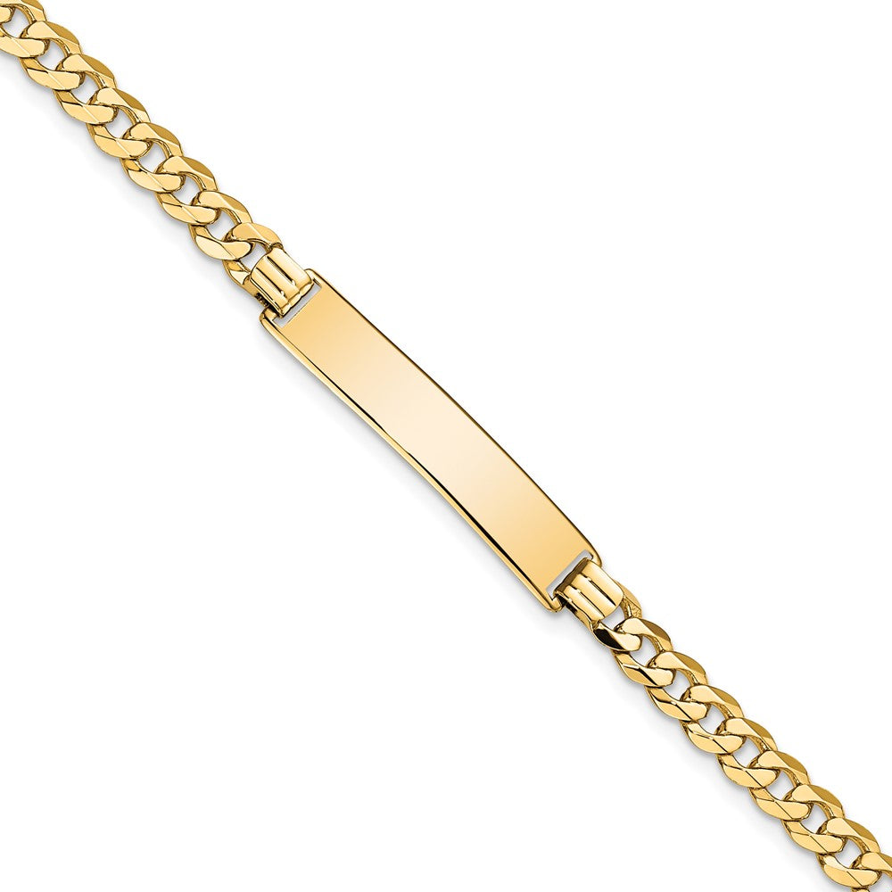 Quality Gold 14k Flat Curb Link ID Bracelet Gold