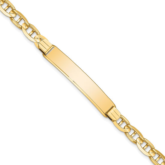 Quality Gold 14k Anchor Link ID Bracelet Gold     