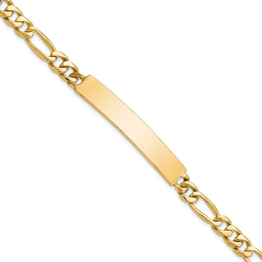 Quality Gold 14k Figaro ID Bracelet Gold