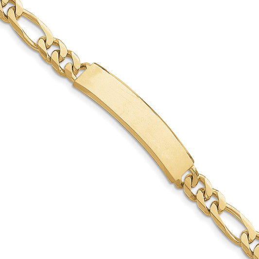 Quality Gold 14k Hand-polished Figaro ID Bracelet Gold