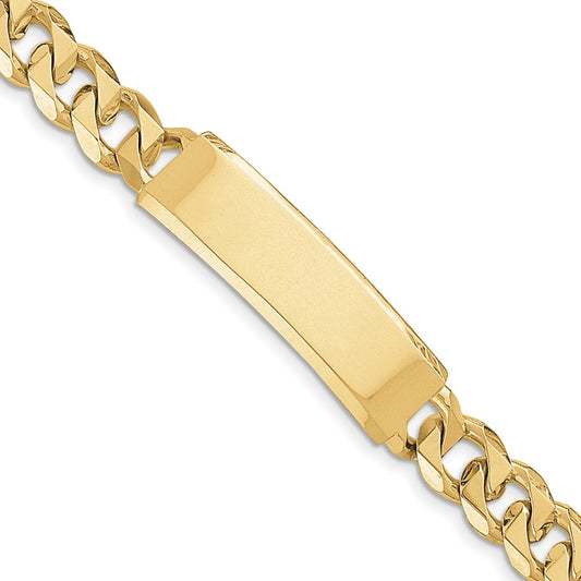 Quality Gold 14k Hand-polished Curb Link ID Bracelet Gold
