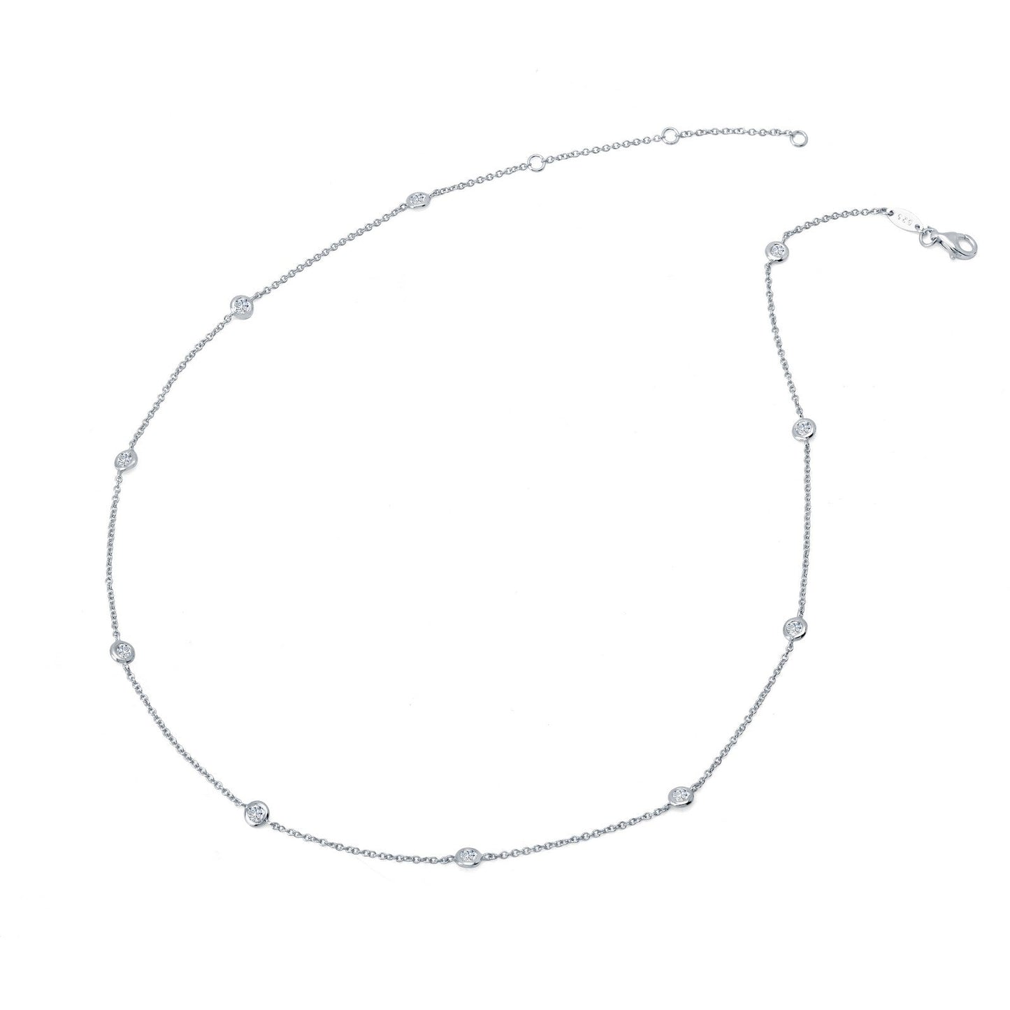 Lafonn Classic Station Necklace 10 Stone Count N0008CLP18