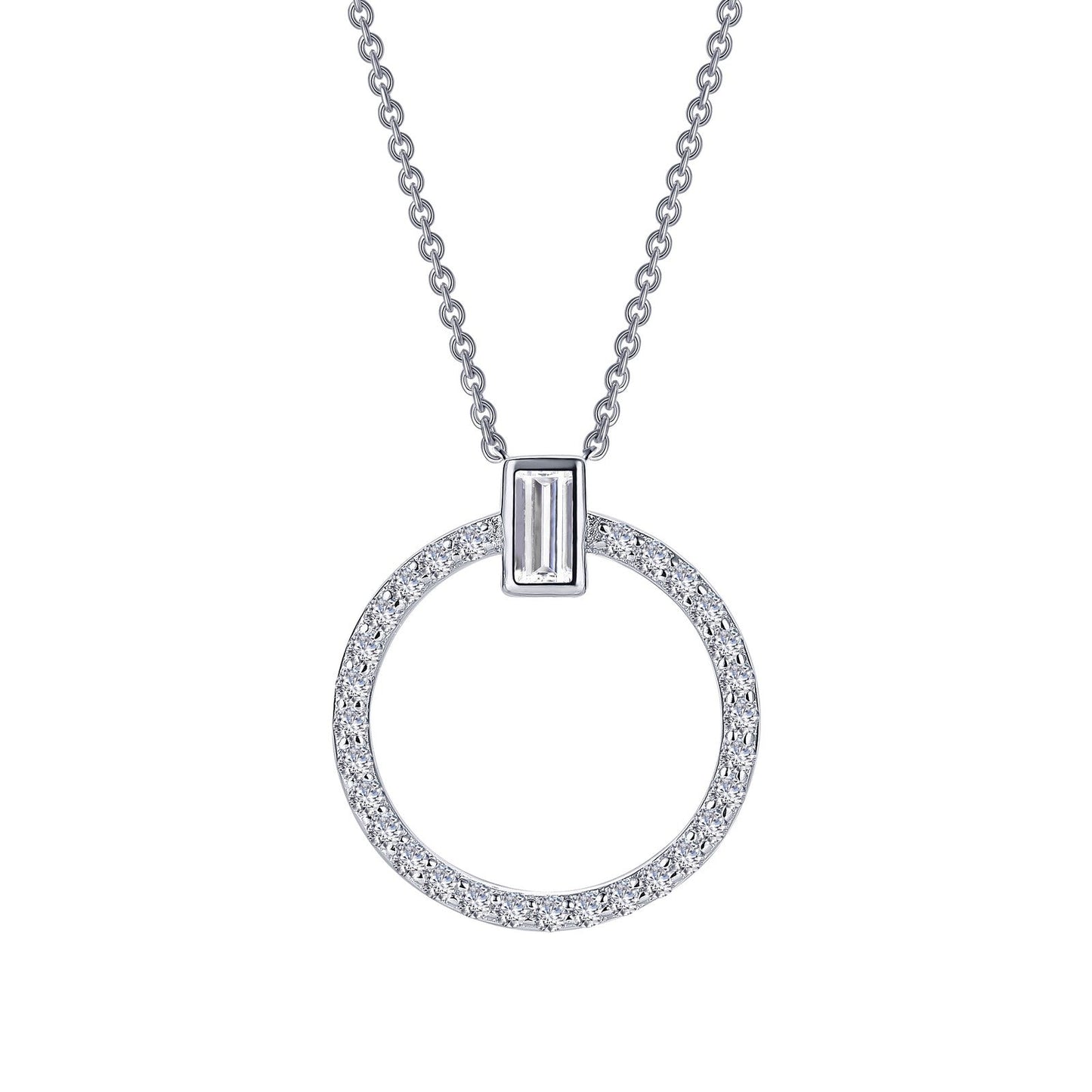 Lafonn 0.39 CTW Open Circle Necklace 30 Stone Count N0184CLP20