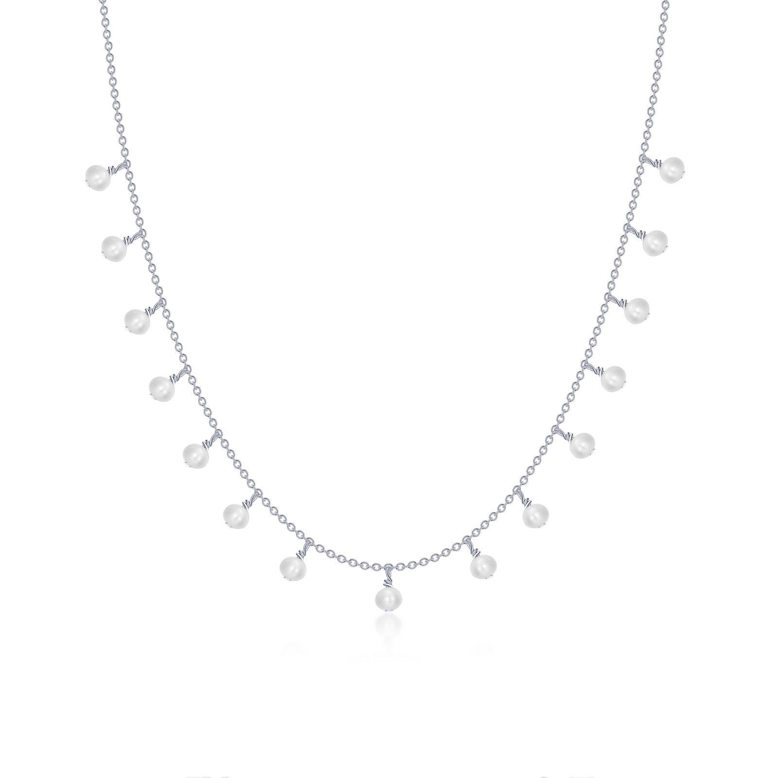 LaFonn Platinum Simulated Diamond N/A NECKLACES Waterfall Necklace