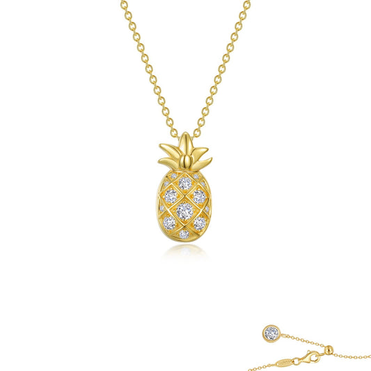Lafonn Pineapple Necklace 14 Stone Count N0255CLG20