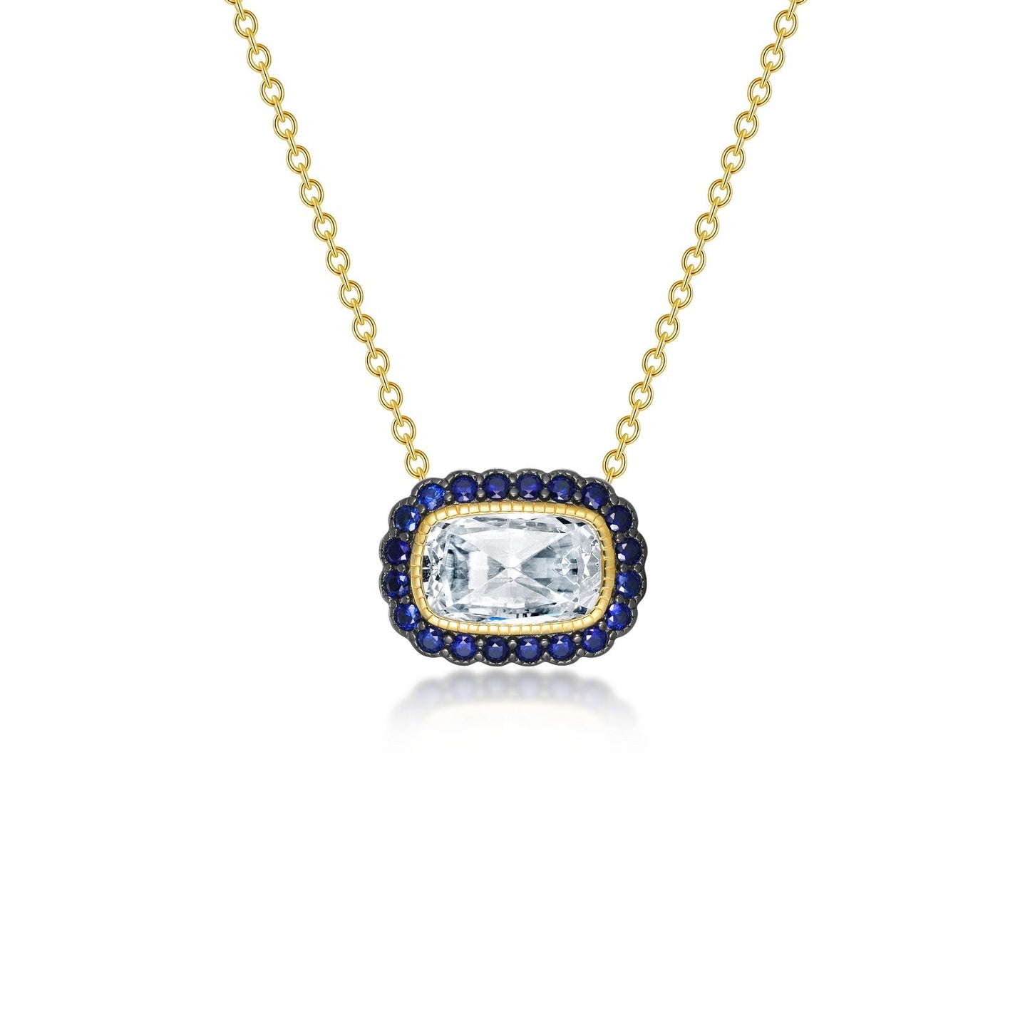 Lafonn Vintage Inspired Halo Necklace 22 Stone Count N0278CST20