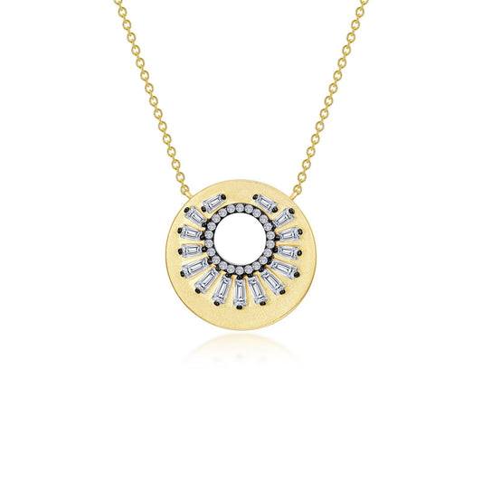 Lafonn Sunburst Necklace 38 Stone Count N0285CLT20