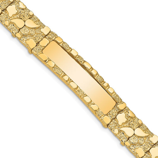 Quality Gold 14k 12.0mm Nugget ID Bracelet Gold