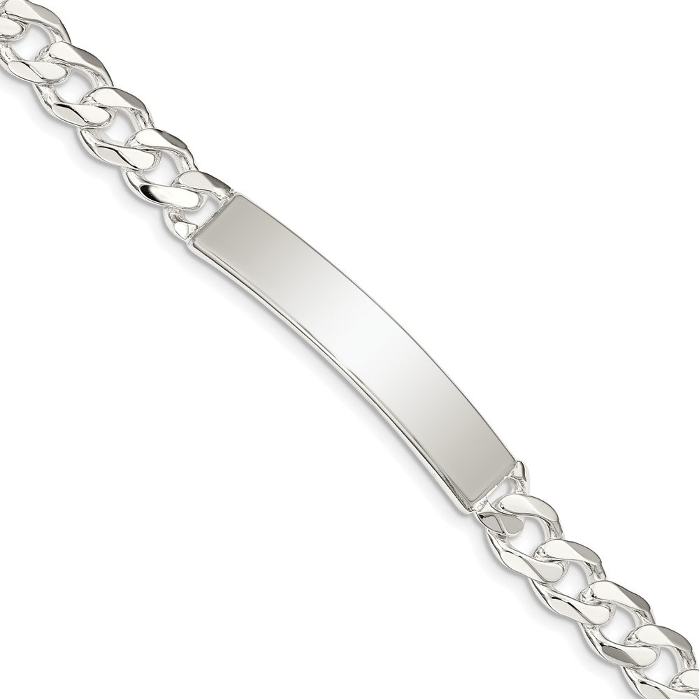 Quality Gold Sterling Silver Curb Link ID Bracelet Sterling Silver