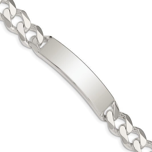 Quality Gold Sterling Silver Curb Link ID Bracelet Sterling Silver