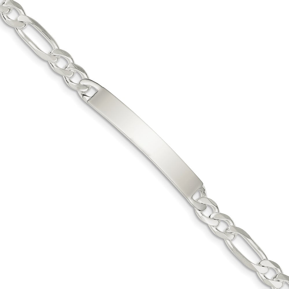 Quality Gold Sterling Silver Figaro ID Bracelet Sterling Silver