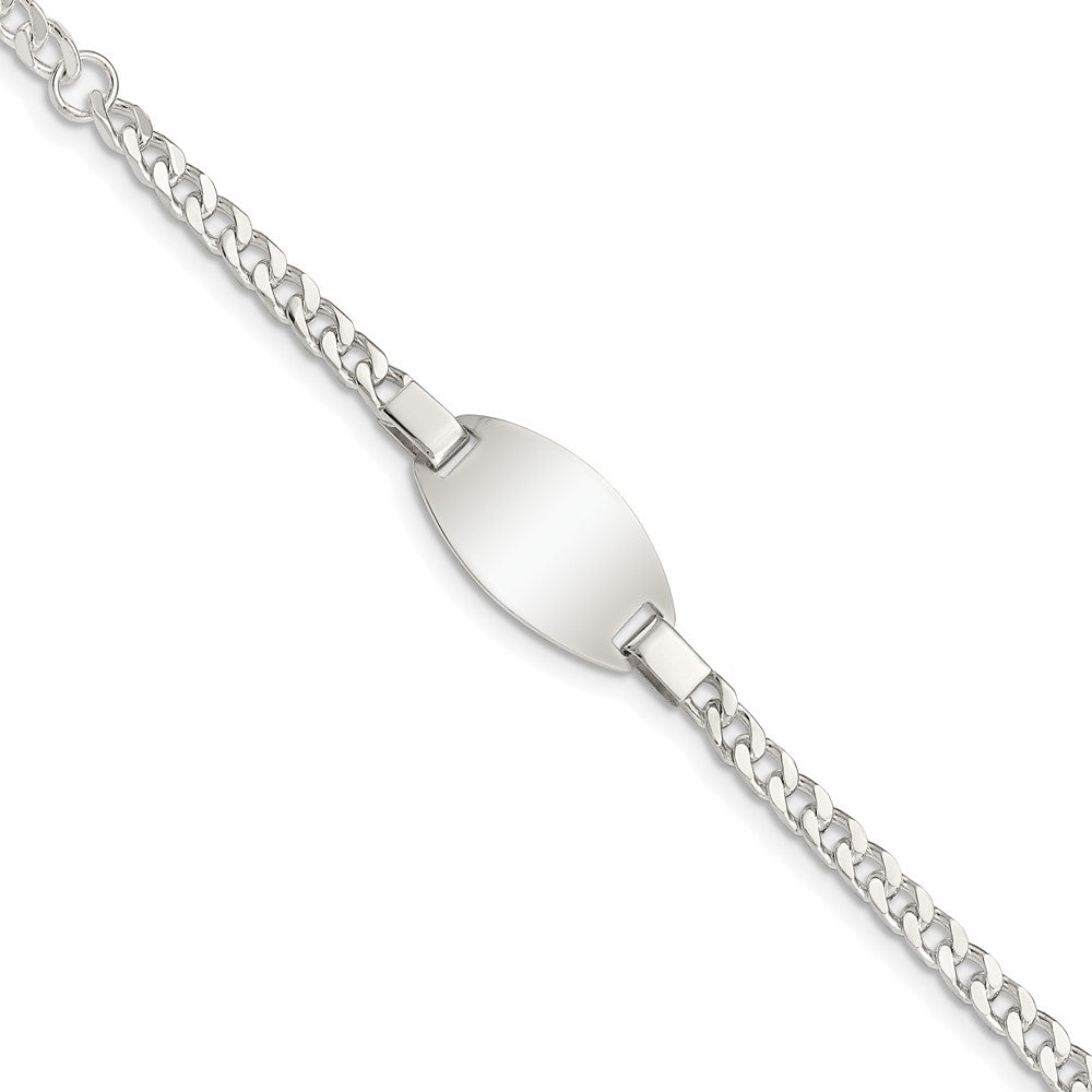 Quality Gold Sterling Silver Childrens 5in Plus 1in Ext ID Bracelet Sterling Silver