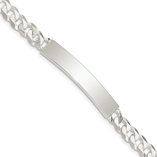 Quality Gold Sterling Silver Curb Link ID Bracelet Sterling Silver