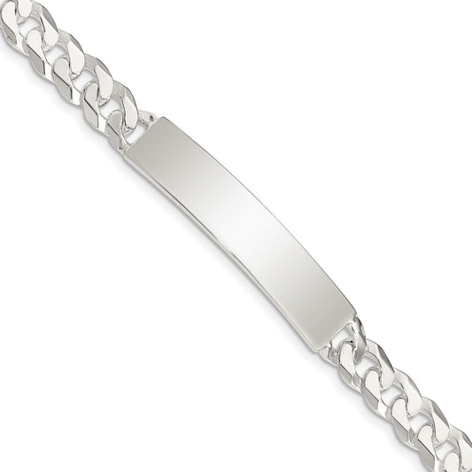 Quality Gold Sterling Silver Curb Link ID Bracelet Sterling Silver