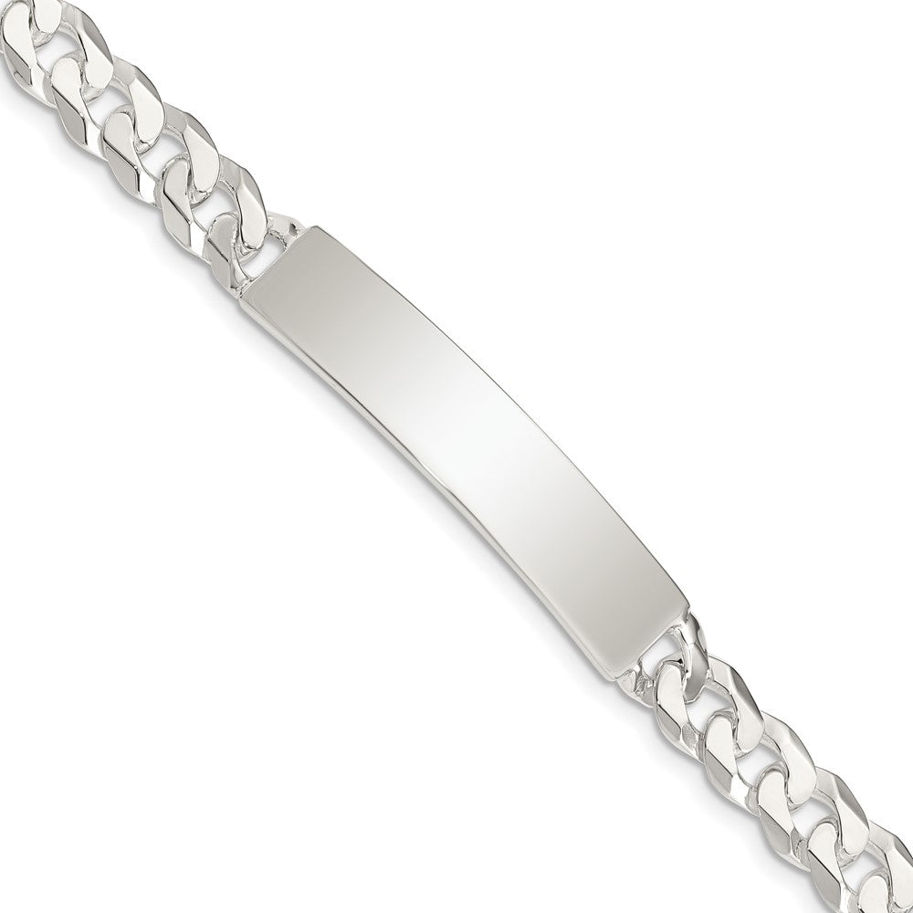 Quality Gold Sterling Silver Curb Link ID Bracelet Sterling Silver