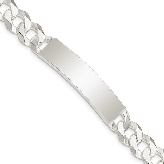 Quality Gold Sterling Silver Curb Link ID Bracelet Sterling Silver