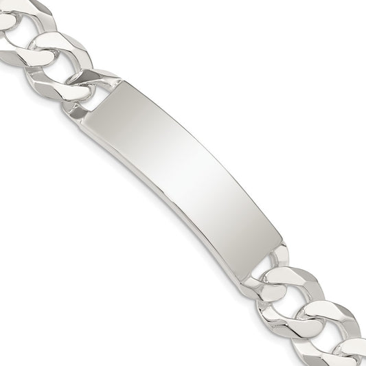 Quality Gold Sterling Silver Curb Link ID Bracelet Sterling Silver
